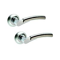 Ручки на розетте KEDR R10.021-AL SN/CP сатин/хром